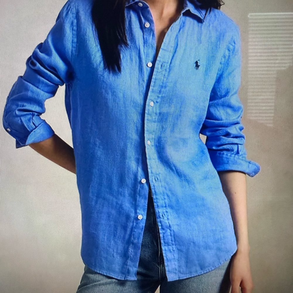 Ralph Lauren Blue Button-Up Shirt